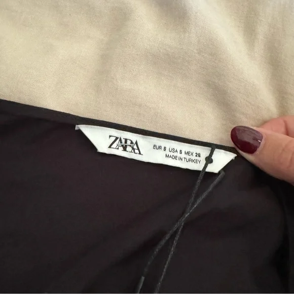 NWT Zara Wrap Top with large Buckle belt - Picture 7 of 10